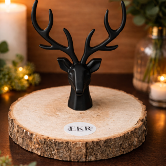 Tête de Cerf Décorative noir mat