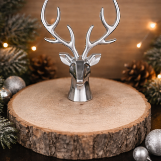 Tête de Cerf Décorative argent