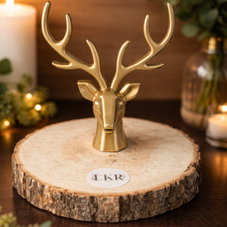 Tête de Cerf Décorative or